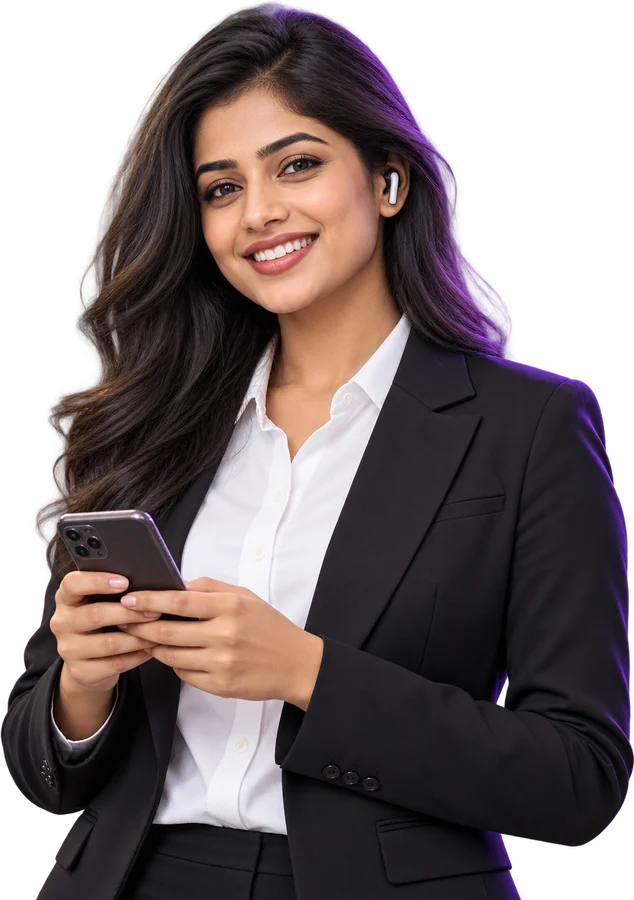 Partner using Troika AI Calling on her phone